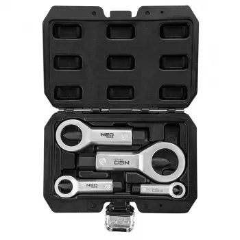 NEO TOOLS juego de separadores de tuercas 4 piezas 9-27 mm acero CrV con maletín TOP-11-925