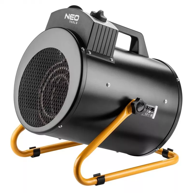 NEO TOOLS 90-069 Calefactor eléctrico industrial 5kW, termostato regulable, IPX4, de 3 fases 400V