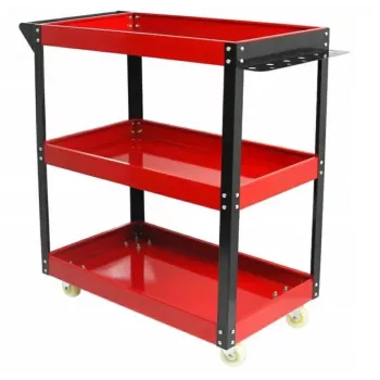 SILVER carro de taller 3 niveles, acero, capacidad de carga 105 kg, 700x350x700 mm