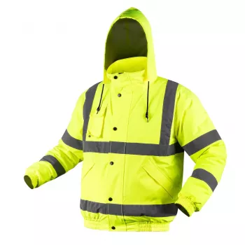 NEO TOOLS 81-712-M chaqueta bomber de trabajo de alta visibilidad, ligeramente aislada, amarillo fluorescente, talla M