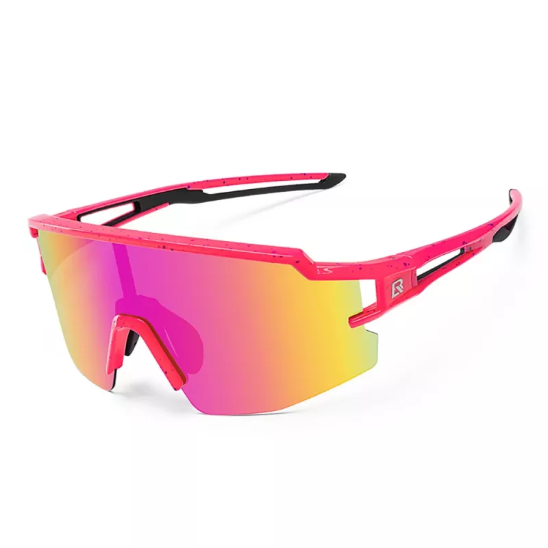 ROCKBROS gafas de ciclismo polarizadas para niños con protección UV400, rosa