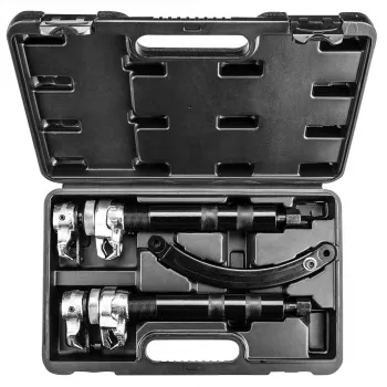 NEO TOOLS TOP-11-796 juego de compresores de muelles helicoidales, 2 piezas, 370 mm, capacidad 1200 kg, ganchos forjados, óxido negro