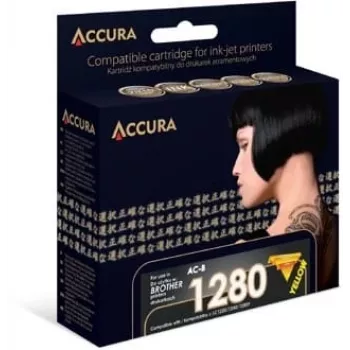 Accura cartucho de tinta amarillo compatible para Brother LC1280XLY/LC1240Y/LC1220Y (alto rendimiento, 1200 páginas)