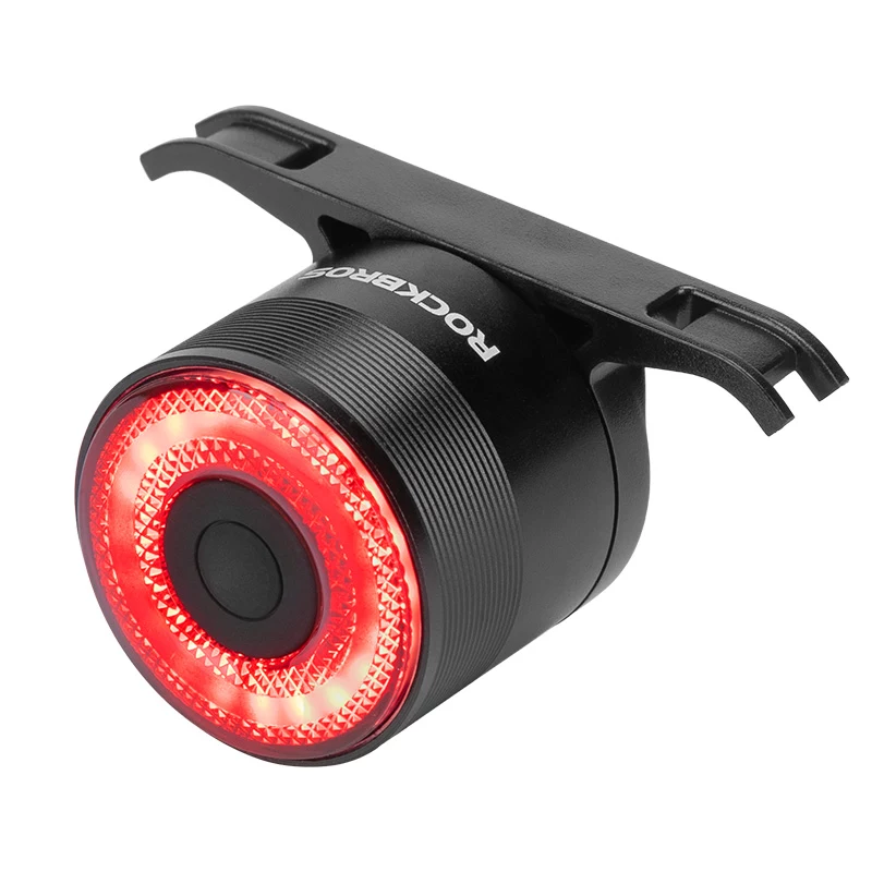 ROCKBROS Q3 luz trasera de bicicleta con detección inteligente de frenada - negra