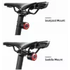 ROCKBROS Q3 luz trasera de bicicleta con detección inteligente de frenada - negra