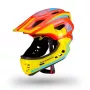 ROBOROCK Rockbros TT-32SOYB-S casco infantil convertible de visera completa con mentonera desmontable, talla S, amarillo-naranja