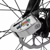 Rockbros LBAYG8308 Candado de bicicleta con alarma y bloqueo de freno de disco, negro
