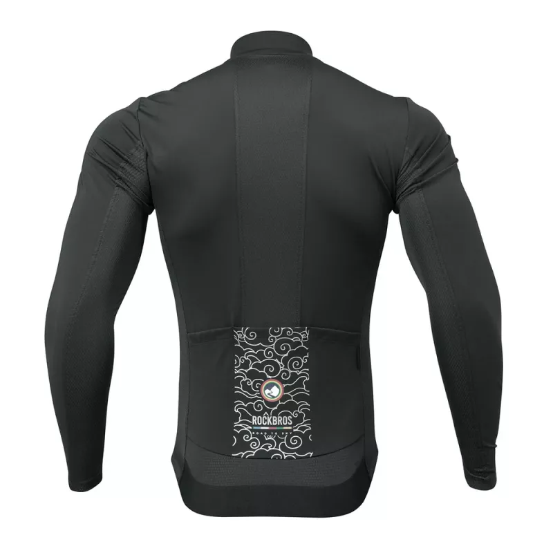 ROCKBROS ROAD TO SKY Chaqueta de bicicleta térmica cortavientos TLWT001 - Negro - S