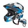 ROCKBROS TS-61 Casco de bicicleta convertible para niños con protector de barbilla desmontable, Talla S (48-54 cm), Azul
