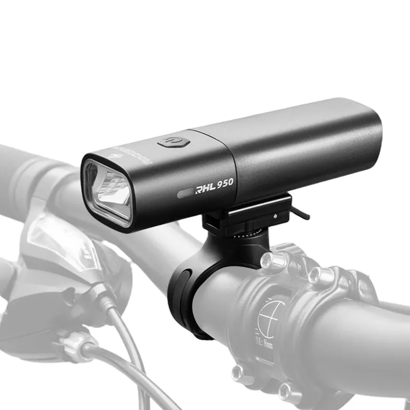 ROCKBROS RHL950 Luz delantera de bicicleta 950 lm con batería desmontable USB-C - Negro
