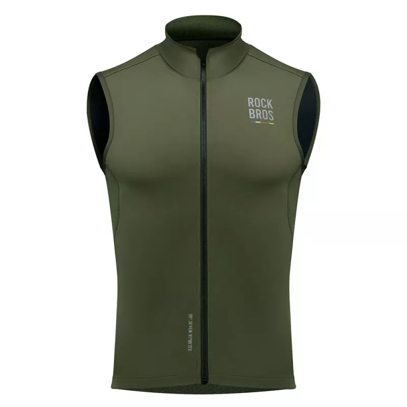 ROCKBROS TLMJ002 ROAD TO SKY Chaleco de ciclismo aislante cortavientos - Verde, Talla S