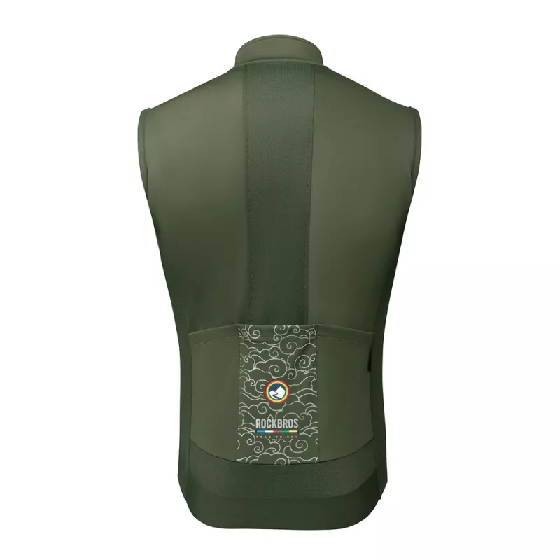 ROCKBROS TLMJ002 ROAD TO SKY Chaleco de ciclismo aislante cortavientos - Verde, Talla S