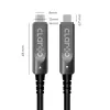 Claroc Cable óptico activo USB-C 12m 4K@60Hz 60W PD 10Gbps Negro