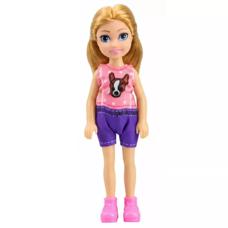 LEAN TOYS Set de heladería para muñecas, plegable, rosa, 33 piezas