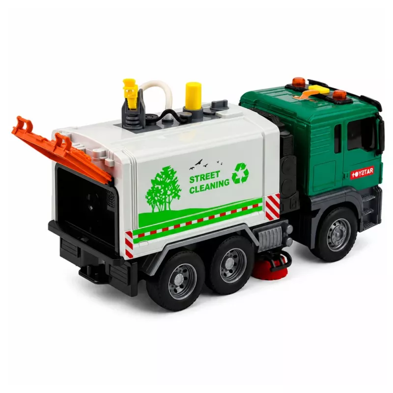 LEAN TOYS Barredora de calle con función de agua, luces y sonidos 1:14