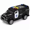 LEAN TOYS Coche de policía vehículo especial Escala 1:32 Negro con luz y sonido
