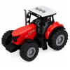 LEAN TOYS Tractor con remolque para transportar animales, figuras de vaca, luces y sonidos, 4 piezas