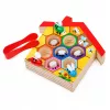 LEAN TOYS Juguete de habilidad de madera colmena con pinzas y 6 abejas - Juego educativo de motricidad para niños a partir de 3 años