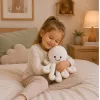 LEAN TOYS Peluche pulpo con tentáculos elásticos, Blanco, 30 cm