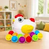 LEAN TOYS Juguete educativo gallina 12 huevos clasificador formas y colores aprender Set