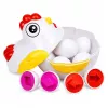 LEAN TOYS Juguete educativo gallina 12 huevos clasificador formas y colores aprender Set
