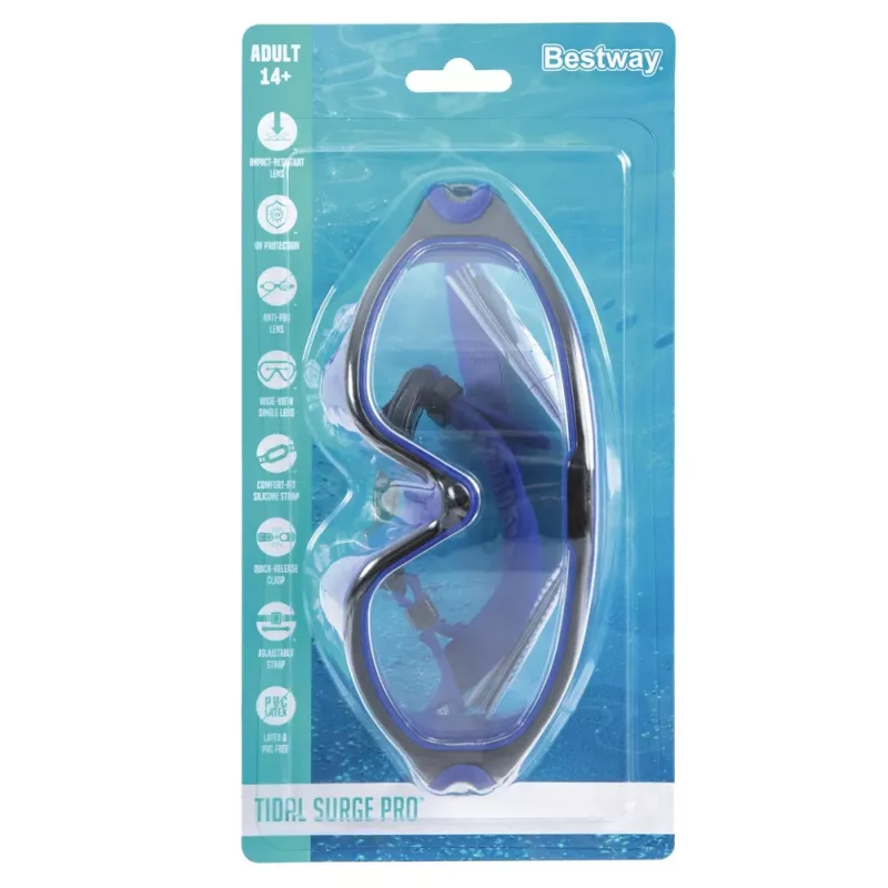 Bestway 21194 Gafas de Natación Ajustables Negro y Azul