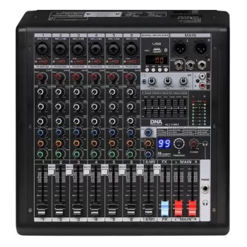 DNA Professional HLC 6 MK2 Mezclador de Sonido Analógico con 6 Canales y 16 Efectos Digitales