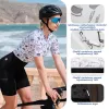 ROCKBROS Maillot de ciclismo de manga corta para mujer 15110005003, talla S, blanco