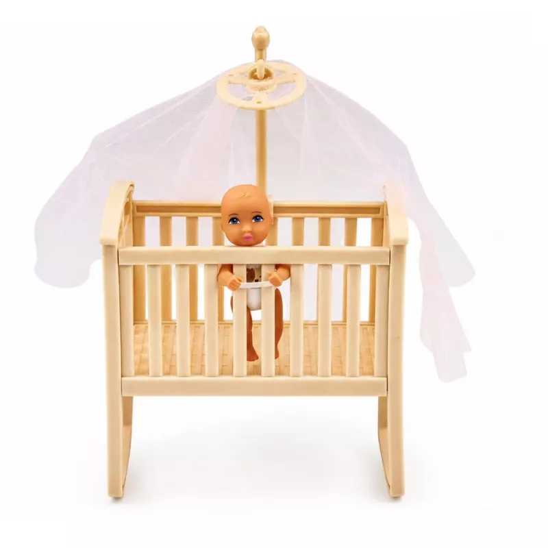 LEAN TOYS Anlily Set de muñecas madre y bebés gemelos con accesorios