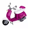 LEAN TOYS Anlily Muñeca de viaje en patinete con gafas, soporte para móvil y accesorios