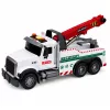LEAN TOYS Vehículo de construcción con grúa ajustable, luces y sonidos, Blanco 1:14