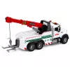 LEAN TOYS Vehículo de construcción con grúa ajustable, luces y sonidos, Blanco 1:14