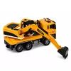 LEAN TOYS Excavadora RC 1:14 con cuchara móvil, luces y sonido - Amarillo