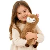 LEAN TOYS Peluche alpaca llama de peluche con pelo suave Beige 38 cm