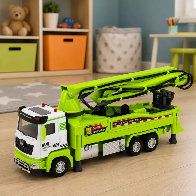 LEAN TOYS Camión hormigonera con luces, sonidos, agua, propulsión 1:40
