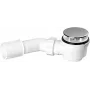 DEANTE Sifón para canal de ducha con registro superior, desagüe 50 mm, Cromo rejilla