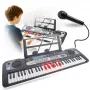MQ 6119L Teclado electrónico portátil de 61 teclas con pantalla LED, 128 sonidos, 128 ritmos, funciones de grabación y aprendizaje, Negro