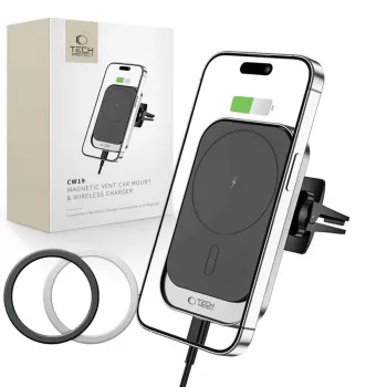 Tech-Protect CW19 MagSafe soporte de coche para móvil con carga inalámbrica