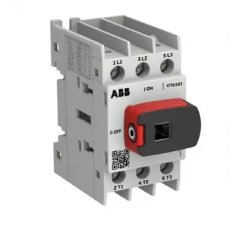 ABB OT Plus OT63G1-3BS63 A Interruptor seccionador de carga, tamaño G1, 3 polos, con maneta