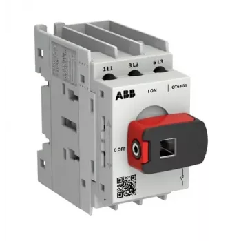 ABB OT Plus OT63G1-3MS 63 A Interruptor seccionador de carga de 3 polos con mango