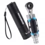 ROCKBROS TG-8601 multiherramienta de ciclismo con carraca y puntas de acero S2, carcasa cilíndrica de aluminio, negro