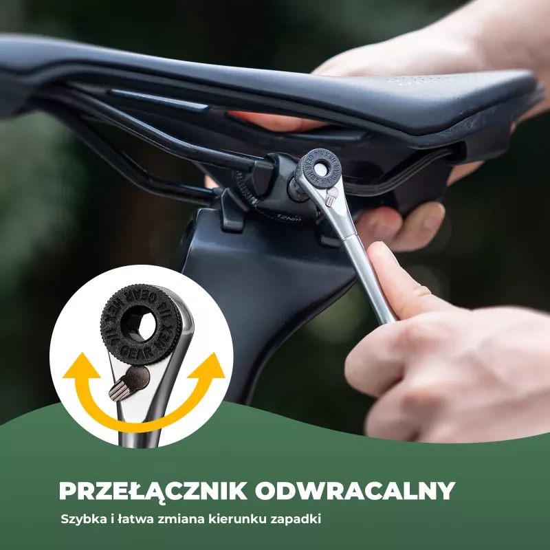 ROCKBROS TG-8601 multiherramienta de ciclismo con carraca y puntas de acero S2, carcasa cilíndrica de aluminio, negro