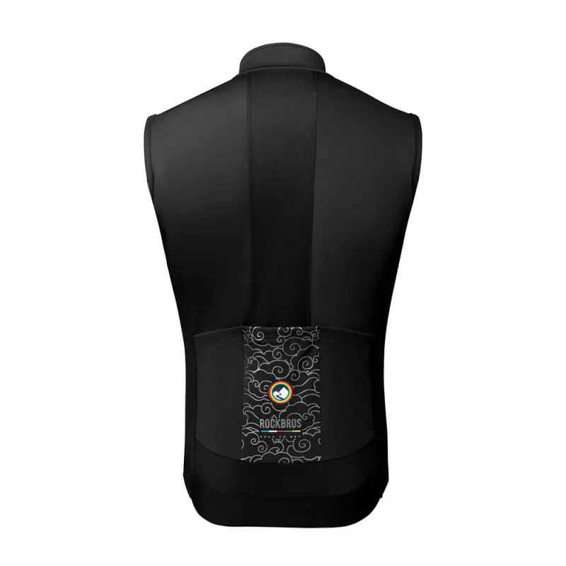 ROCKBROS ROAD TO SKY chaleco térmico cortavientos de ciclismo TLMJ002 - negro, talla L
