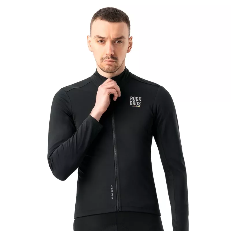 ROCKBROS ROAD TO SKY chaqueta térmica cortavientos de ciclismo negra L