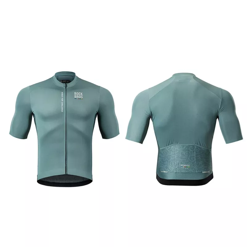 ROCKBROS ROAD TO SKY maillot de ciclismo de manga corta hombre gris-azul talla L