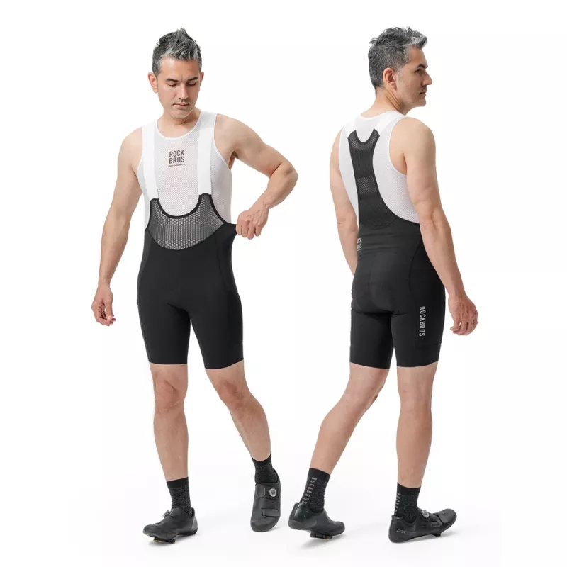 ROCKBROS ROAD TO SKY culote de ciclismo hombre con badana 3D - negro, talla M