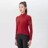 ROCKBROS maillot térmico de ciclismo mujer manga larga YPW065 TVI otoño/invierno rojo talla L