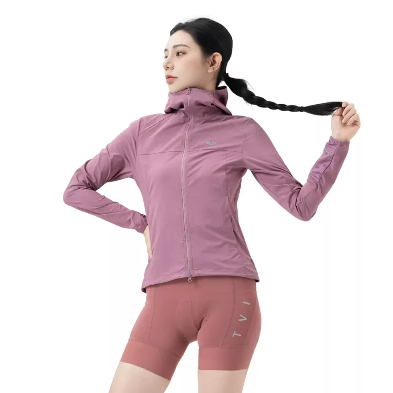 ROCKBROS chaqueta de ciclismo mujer YPW079 TVI con capucha rosa talla S