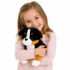 LEAN TOYS Peluche perro suave para abrazar Berner Sennenhund 30x30 cm