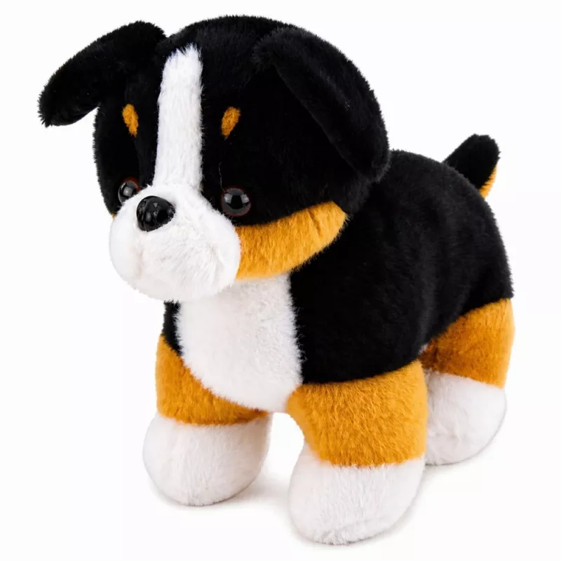 LEAN TOYS Peluche perro suave para abrazar Berner Sennenhund 30x30 cm
